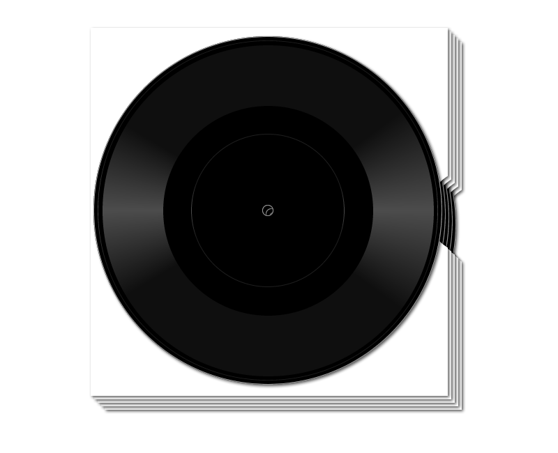 vinyl 10-inch single short run (black) {no label} [on sleeves]